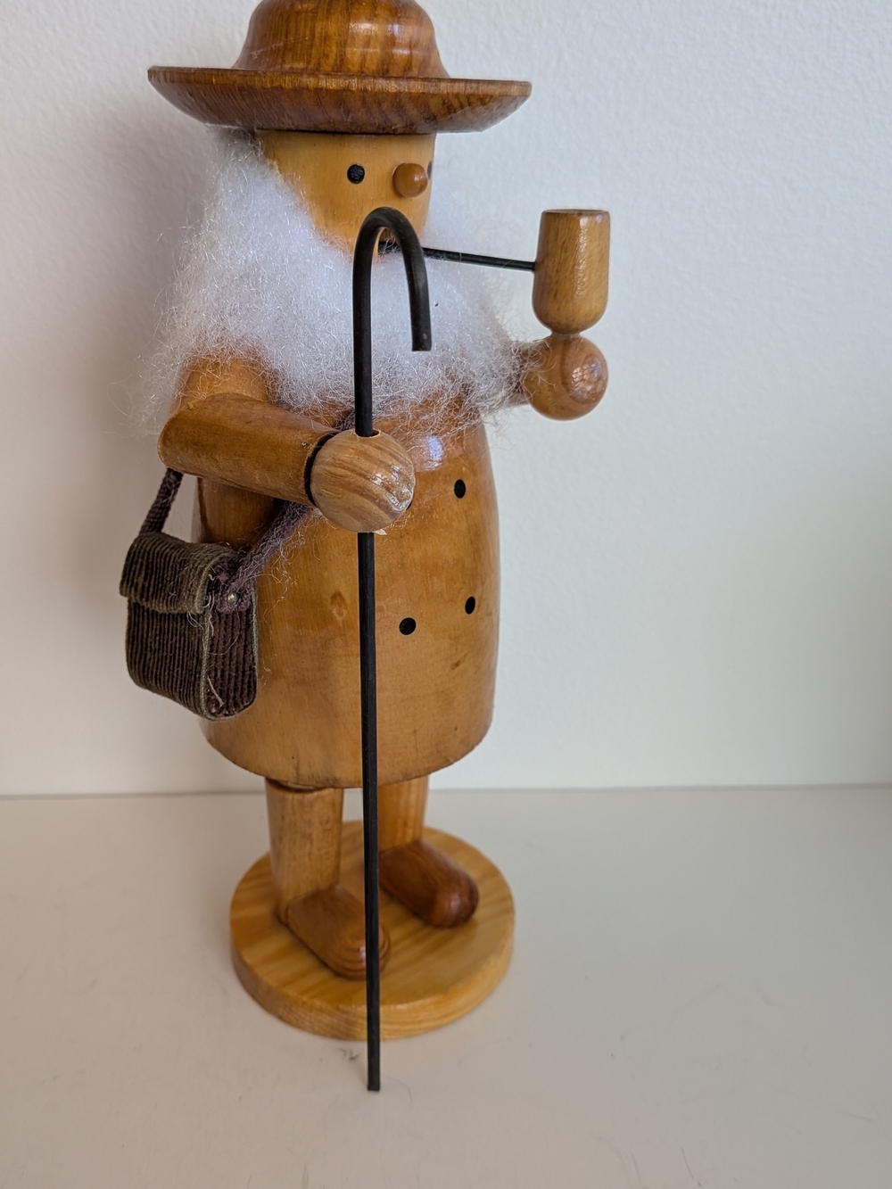 German Heitmann Erzgebirge wooden Cone incense smoker figurine shepherd W/ Box